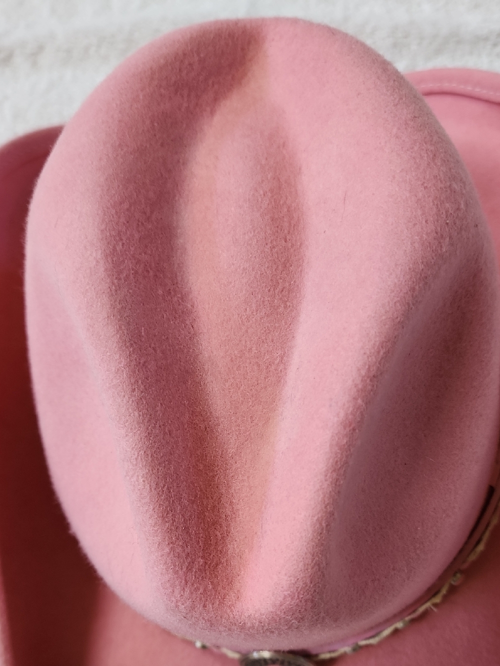 Bullhide Girls Pink Felt Cowboy Hat Size M Preowned - Picture 3 of 10
